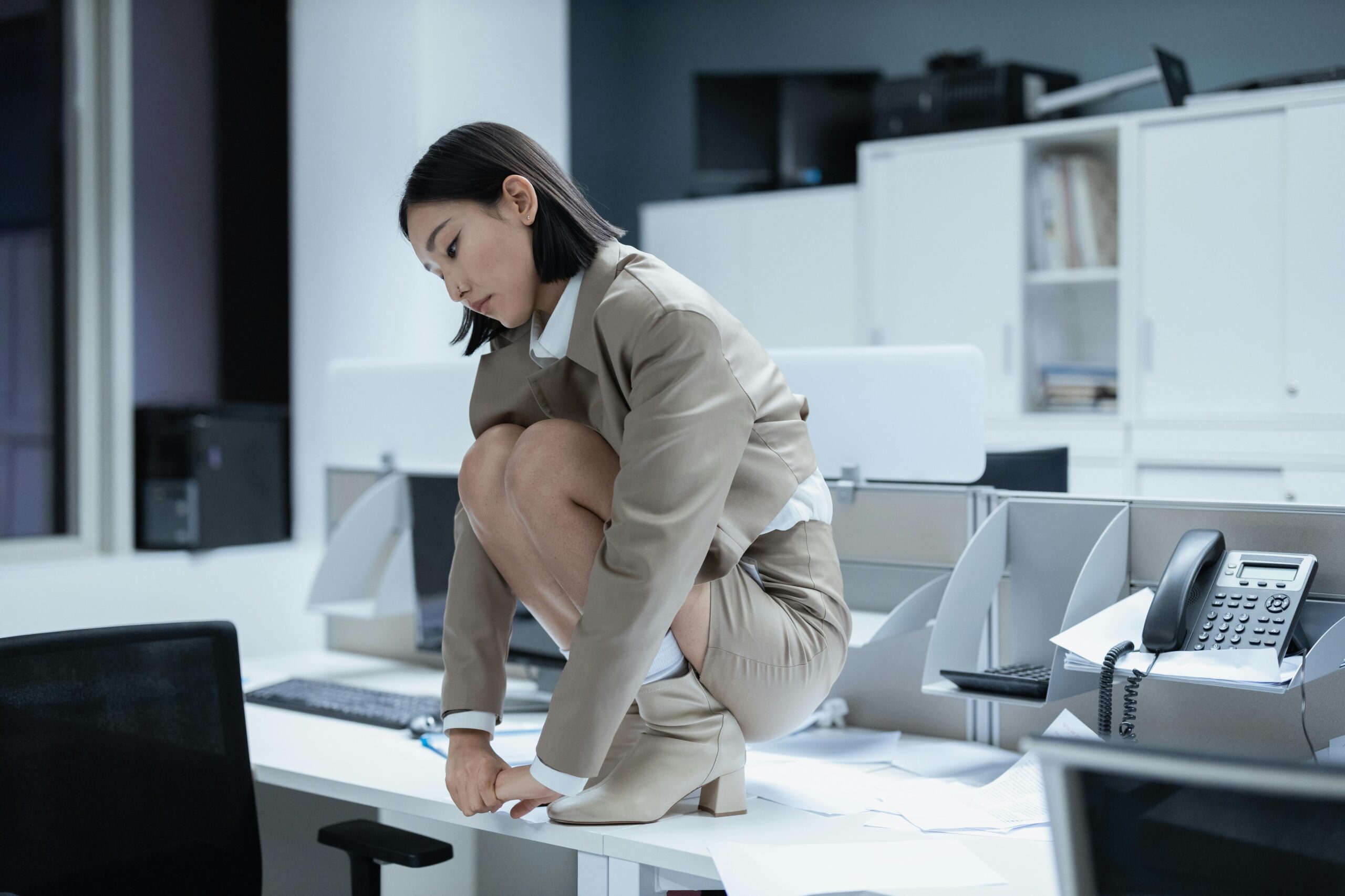Focused young professional studying and practicing concentration — managing anxiety and stress effectively